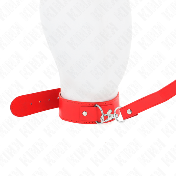 KINK - COLLAR CON CORREA 116 CM FINO ROJO AJUSTABLE 32-50 CM X 8 CM - Imagen 5