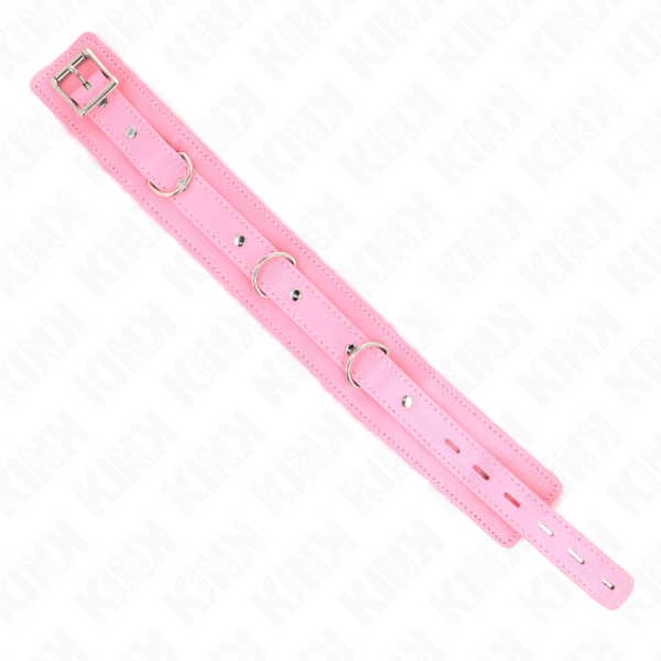 KINK - COLLAR CON CORREA 65 CM CON RESTRICCIONES ROSA AJUSTABLE 36-42 CM X 5.5 CM - Imagen 5