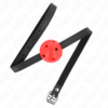 KINK - MORDAZA DE BOLA 4.5 CM TRANSPIRABLE SIMPLICITY ROJO 62 x 1.5 CM - Imagen 2
