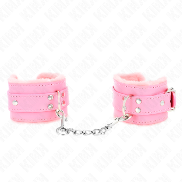 KINK - MUÑEQUERAS FORRADAS ROSA CON CORREA ROSA AJUSTABLE 20-29 CM X 5.5 CM - Imagen 2
