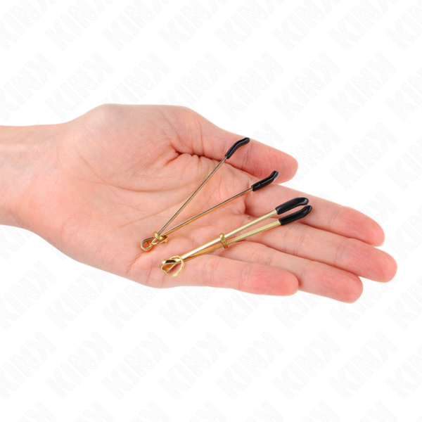 KINK - PINZAS PARA PEZONES FINA DORADO 7 CM - Imagen 4