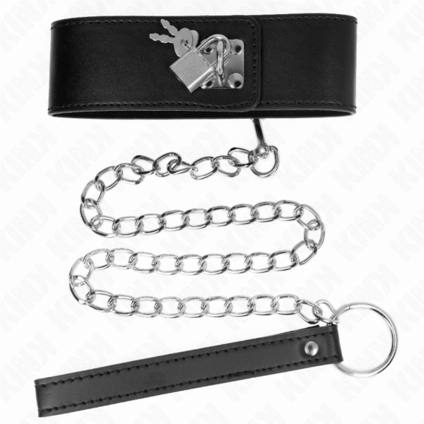 KINK - COLLAR CON CORREA 65 CM ANCHO NEGRO AJUSTABLE 33.5-41 CM X 5 CM - Imagen 4