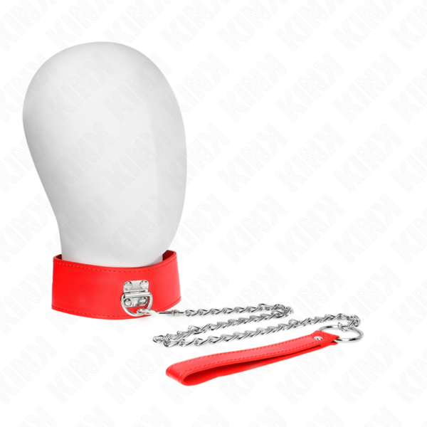 KINK - COLLAR CON CORREA 65 CM ANCHO ROJO AJUSTABLE 33.5-41 CM X 5 CM - Imagen 2