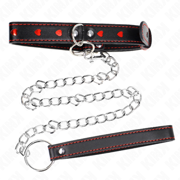 KINK - COLLAR CON CORREA 65 CM DETALLES CORAZÓN 52.5 X 2.5 CM - Imagen 4