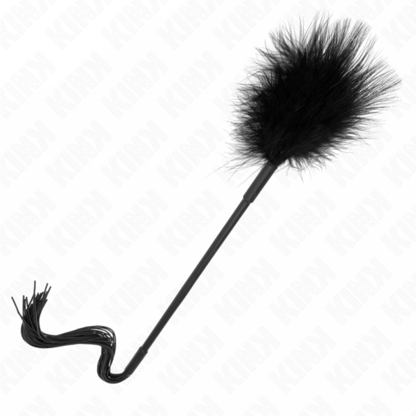 KINK - LÁTIGO DE SILICONA CON PLUMAS PARA COSQUILLAS 47 CM - Imagen 3