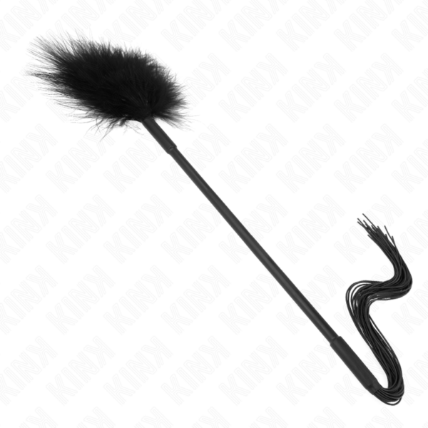 KINK - LÁTIGO DE SILICONA CON PLUMAS PARA COSQUILLAS 47 CM - Imagen 2