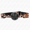 KINK - MORDAZA DE BOLA 4.5 CM TRANSPIRABLE LEOPARDO 65 x 2.5 CM - Imagen 2