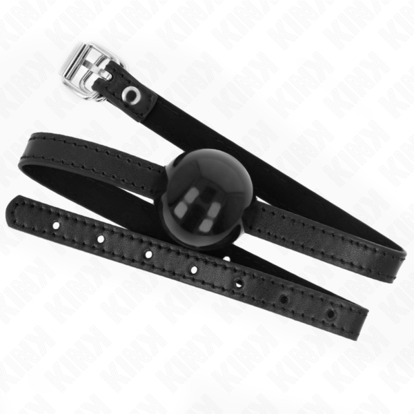 KINK - MORDAZA DE BOLA 4 CM SÓLIDA SIMPLE NEGRO 65 x 1.5 CM - Imagen 2