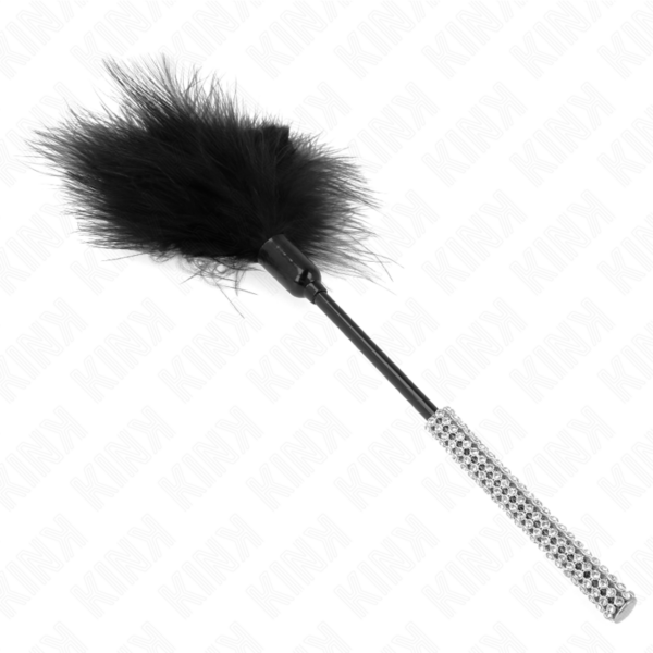 KINK - PLUMAS PARA COSQUILLAS CON MANGO DE DIAMANTES DE IMITACIÓN 27 CM - Imagen 3