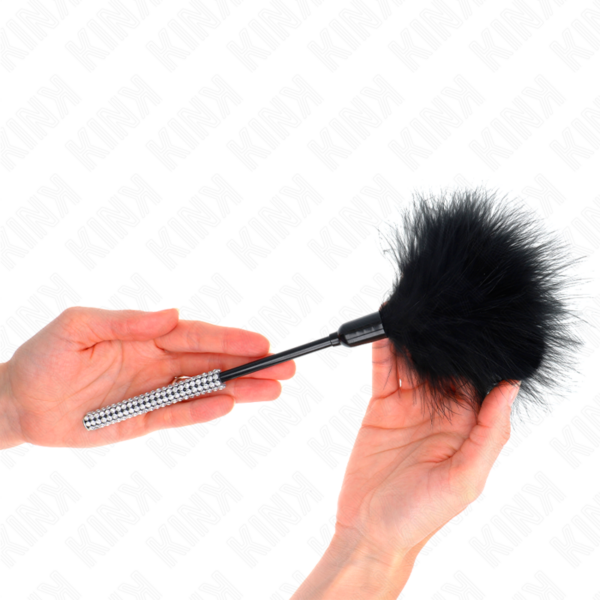 KINK - PLUMAS PARA COSQUILLAS CON MANGO DE DIAMANTES DE IMITACIÓN 27 CM - Imagen 5