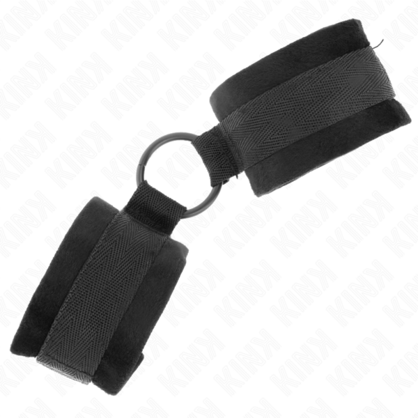 KINK - MUÑEQUERAS 25 CM PARA PRINCIPIANTES CON ANILLA 4 CM NEGRO AJUSTABLE 15-25 CM - Imagen 2