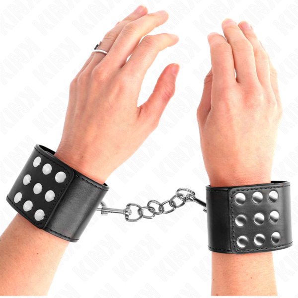 KINK - MUÑEQUERAS CON CIERRE A PRESIÓN AJUSTABLE NEGRO 19-24 CM X 5.5 CM - Imagen 4