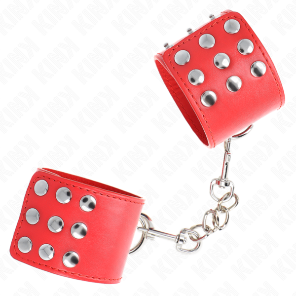 KINK - MUÑEQUERAS CON CIERRE A PRESIÓN AJUSTABLE ROJO 19-24 CM X 5.5 CM - Imagen 2