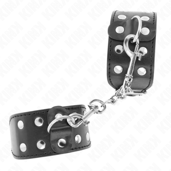 KINK - MUÑEQUERAS CON DOBLE LÍNEA DE TACHUELAS AJUSTABLE NEGRO - Imagen 2