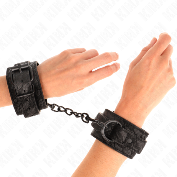 KINK - MUÑEQUERAS DE ENCAJE AJUSTABLE NEGRO 19-26 CM - Imagen 4