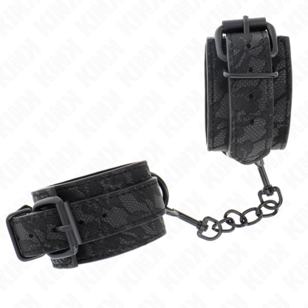 KINK - MUÑEQUERAS DE ENCAJE AJUSTABLE NEGRO 19-26 CM - Imagen 2