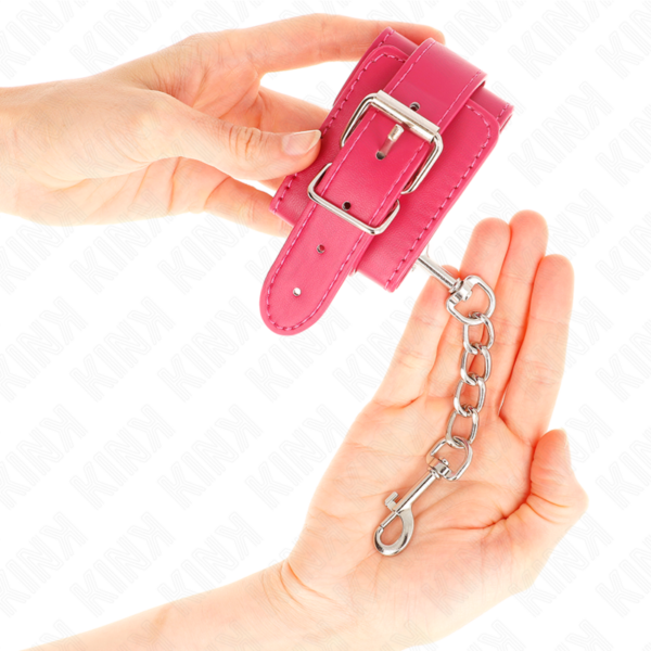 KINK - MUÑEQUERAS FUCSIA CON DETALLES EN FUCSIA AJUSTABLE 20-28 CM X 5.5 CM - Imagen 3