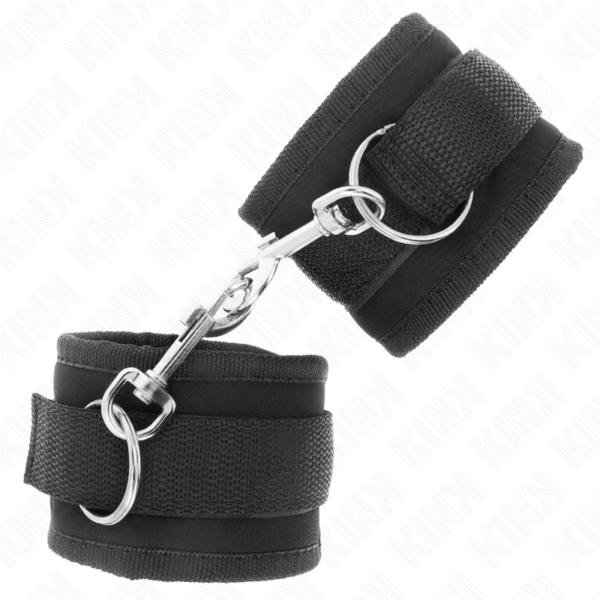 KINK - MUÑEQUERAS NYLON NEGRO MODELO 2 AJUSTABLE 18-35 CM X 6 CM - Imagen 2