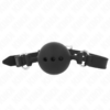 KINK - MORDAZA 55 x 2 CM DE BOLA 4.5 CM DE SILICONA COMPLETA TALLA M NEGRO AJUSTABLE 35-51 CM