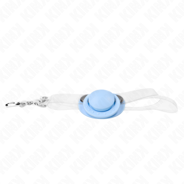 KINK - MORDAZA FORMA CHUPETE 5.5 x 4 CM CELESTE AJUSTABLE 43-60 CM - Imagen 3