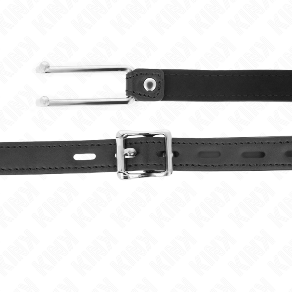 KINK - MORDAZA GANCHO DE METAL 11.5 CM CON CORREA DE POLIPIEL AJUSTABLE 39-58 CM X 2 CM - Imagen 4