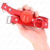 KINK - MORDAZA DE BOLA 4 CM TPE CON CANDADO ROJO 60 x 2 CM - Imagen 4