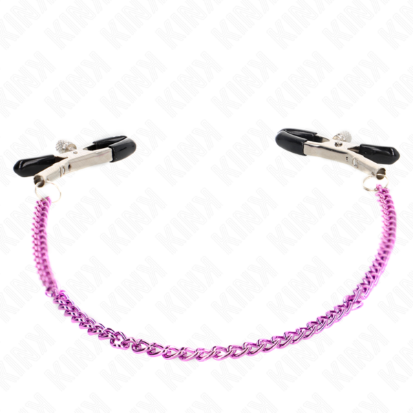 KINK - PINZAS PARA PEZONES CON CADENA VIOLETA 30 CM - Imagen 4