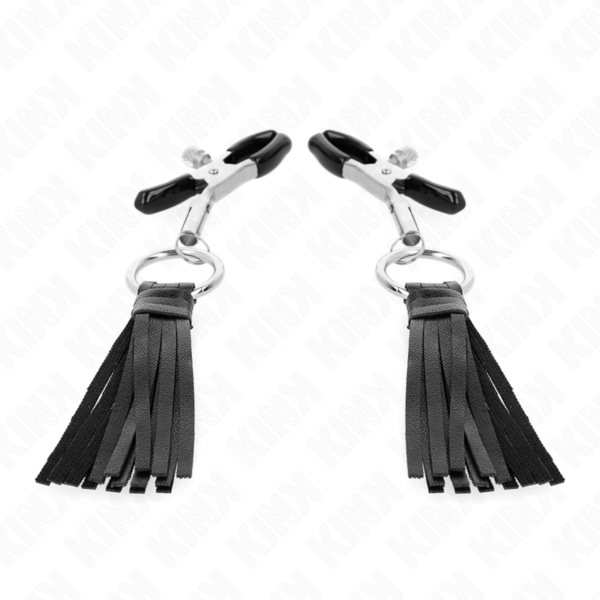 KINK - PINZAS PARA PEZONES CON BORLAS DE POLIPIEL 6 CM