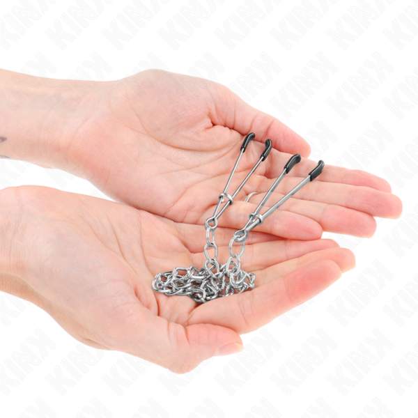KINK - PINZAS PARA PEZONES FINA CON CADENA GRUESA 30 CM - Imagen 2