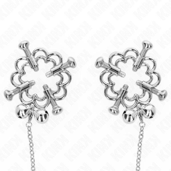 KINK - PINZAS PARA PEZONES FLOR METÁLICA CON CADENA - Imagen 2