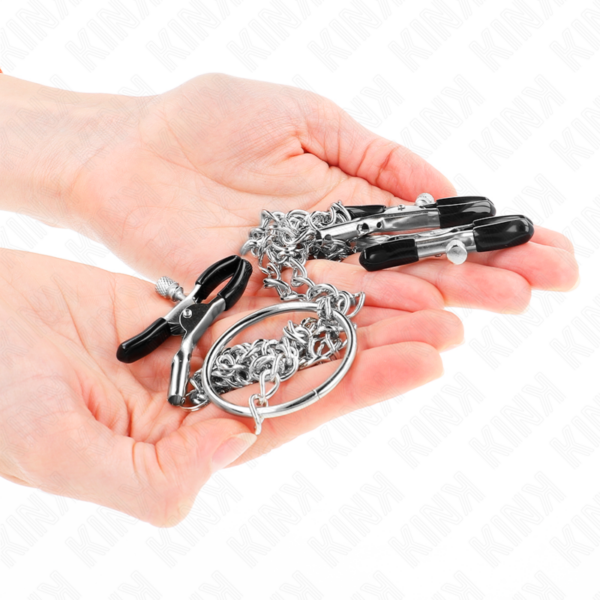 KINK - PINZAS PARA PEZONES Y CLÍTORIS CON CADENA 30 CM MODELO 2 - Imagen 3