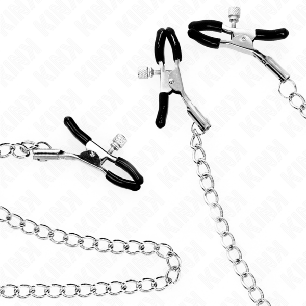 KINK - PINZAS PARA PEZONES Y CLÍTORIS CON CADENA 30 CM MODELO 2 - Imagen 4