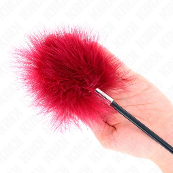 KINK - PLUMAS PARA COSQUILLAS CON PALETA FORMA DE ROSA 38 CM - Imagen 5