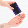 KINK - MUÑEQUERAS CORTAS DE ENCAJE TERCIOPELO Y UNIÓN DE NYLON VIOLETA/NEGRO 23 X 6.5 CM - Imagen 4