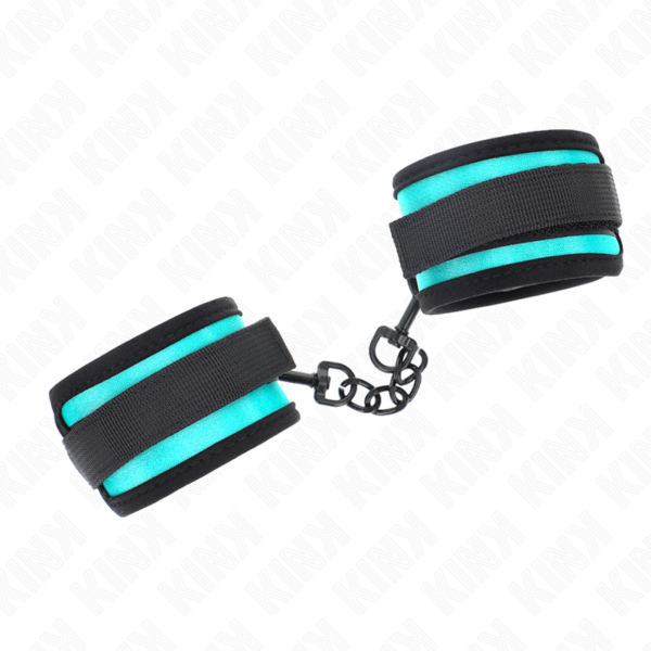 KINK - MUÑEQUERAS NEGRO-AZUL AJUSTABLE 18-32 CM X 5 CM - Imagen 2