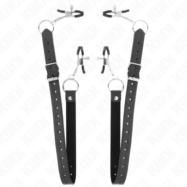 KINK - PINZAS PARA CLÍTORIS 4 ENGANCHES AJUSTABLE 34-48 CM