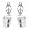 KINK - PINZAS PARA PEZONES ESTILO JAPONÉS CON CUBOS PLATEADO