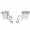 KINK - PINZAS PARA PEZONES ESTILO JAPONÉS CON CUBOS PLATEADO - Imagen 2