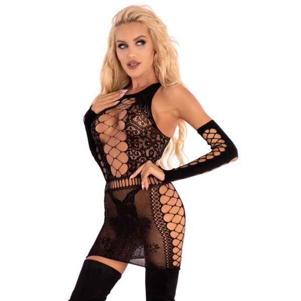 LIVCO CORSETTI FASHION - MARLAMINA XG030 CAMISA + GUANTES NEGRO S/L - Imagen 2