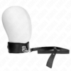 KINK - COLLAR CON CORREA 116 CM CON TACHUELAS PLATEADAS MODELO 4 NEGRO AJUSTABLE 40-48 CM X 6 CM - Imagen 2