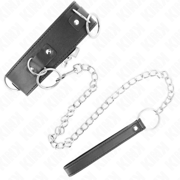KINK - COLLAR CON CORREA 65 CM 3 ANILLOS MODELO 2 AJUSTABLE 36-43 CM X 5 CM - Imagen 4