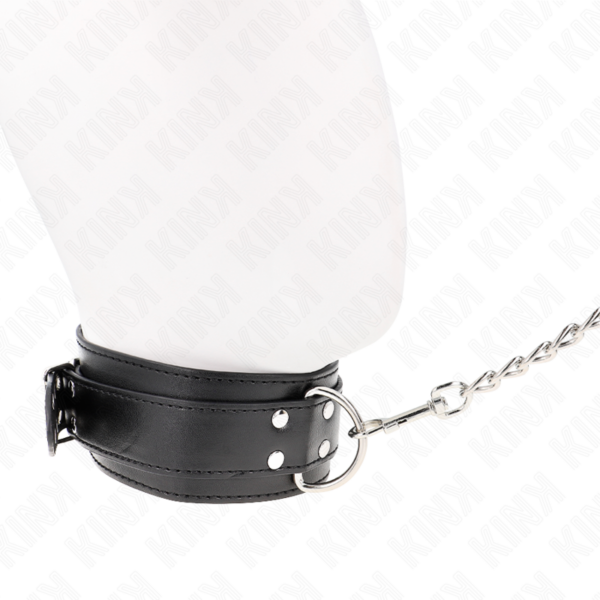 KINK - COLLAR CON CORREA 65 CM HEBILLAS PLATEADAS AJUSTABLE 33-46 CM X 5.5 CM - Imagen 3