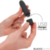 BLACK  SILVER - GERI BALA VIBRADORA RECARGABLE POR USB 8 VIBRACIONES NEGRO 10 X 2.2 CM - Imagen 2