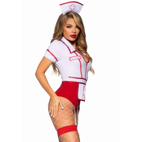LEG AVENUE - DISFRAZ ENFERMERA SEXY ROJO/BLANCO M - Imagen 3