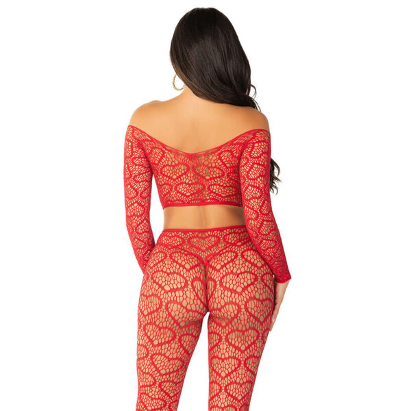 LEG AVENUE - CROP TOP + MEDIAS ROJO TALLA ÚNICA - Imagen 5