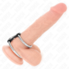 KINK - ANILLO PENE DOBLE METAL 3.7 CM A 5 CM CONECTADOS POR CORREA POLIPIEL MODELO 2 - Imagen 2