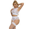SUBBLIME - 954048 SUJETADOR + PANTIES CON LIGUERO BLANCO L/XL - Imagen 4