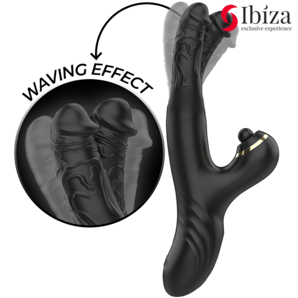 IBIZA - VIBRADOR HI-TECH RABITT CLITORIAL POTENTE Y DOBLE WAVE TWO DRAGONS - Imagen 2