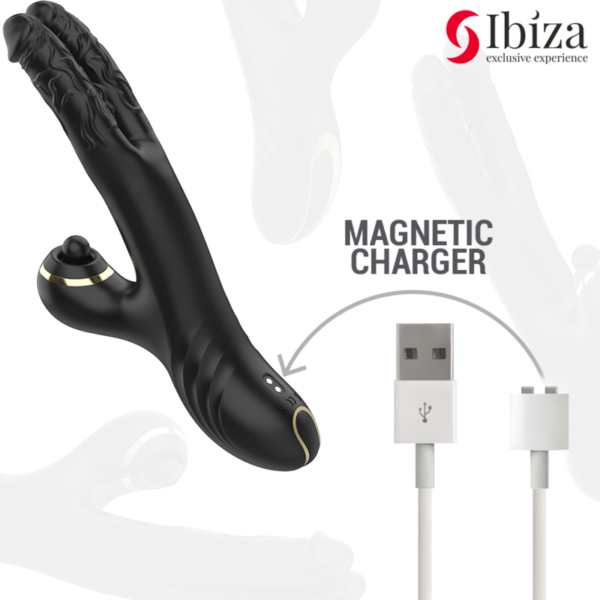 IBIZA - VIBRADOR HI-TECH RABITT CLITORIAL POTENTE Y DOBLE WAVE TWO DRAGONS - Imagen 5