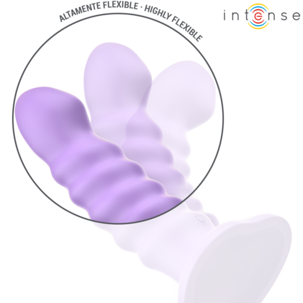 INTENSE - BRENDA VIBRADOR TALLA M DISEÑO EN ESPIRAL 10 VIBRACIONES MORADO CONTROL REMOTO - Imagen 5